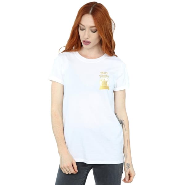 Disney Mary Poppins Snowball - Boyfriend-t-shirt i bomull med bröst - dam/dam
