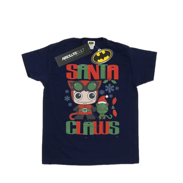 DC Comics Chibi Catwoman Santa Claws T-shirt för pojkar