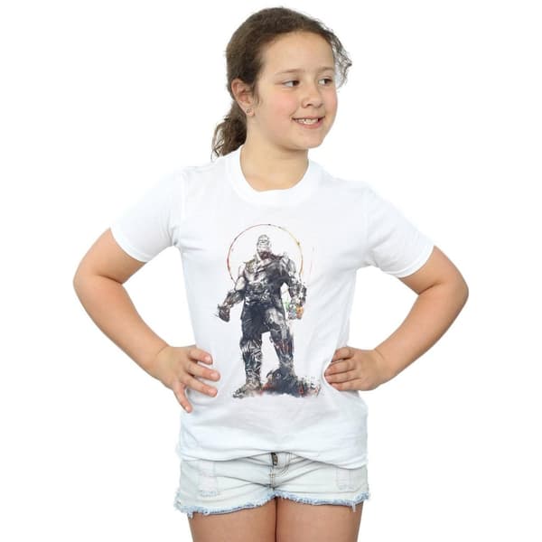 Marvel Girls Avengers Infinity War Thanos Sketch Cotton T-Shirt