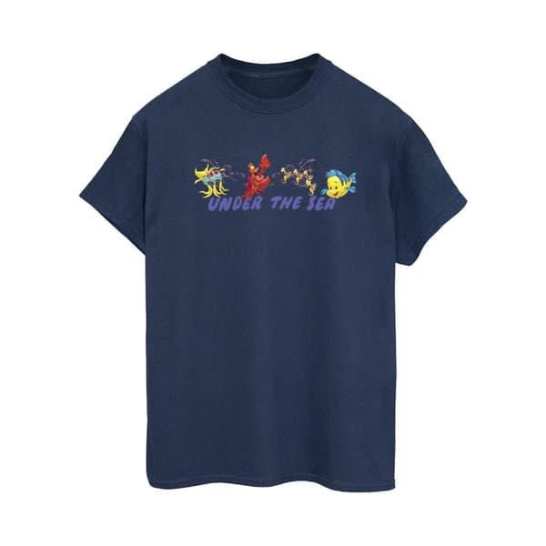 Disney Dam/Tjej - Den lilla sjöjungfrun under havet - Boyfriend-t-shirt i bomull