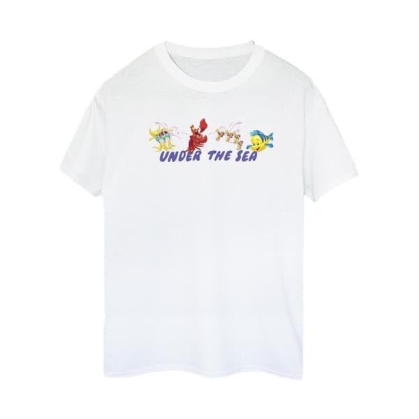 Disney Dam/Tjej - Den lilla sjöjungfrun under havet - Boyfriend-t-shirt i bomull