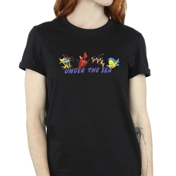 Disney Dam/Tjej - Den lilla sjöjungfrun under havet - Boyfriend-t-shirt i bomull