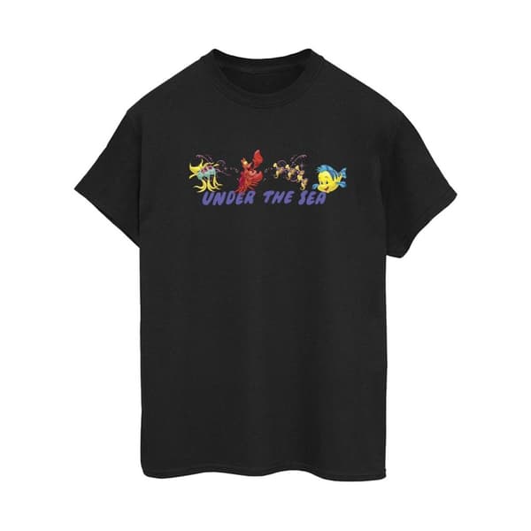 Disney Dam/Tjej - Den lilla sjöjungfrun under havet - Boyfriend-t-shirt i bomull