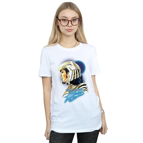 DC Comics Womens/Ladies Wonder Woman 84 Retro Gold Helmet Cotton Boyfriend T-Shirt