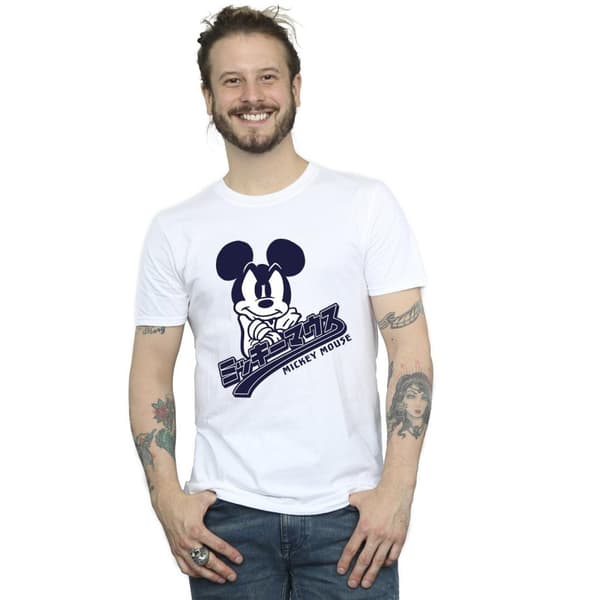 Disney Mens Mickey Mouse Japanese T-Shirt