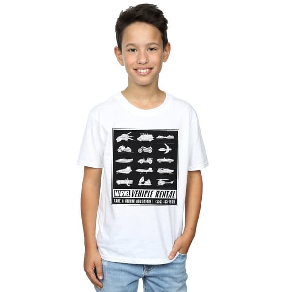 Marvel T-shirt för pojkar om fordonsuthyrning