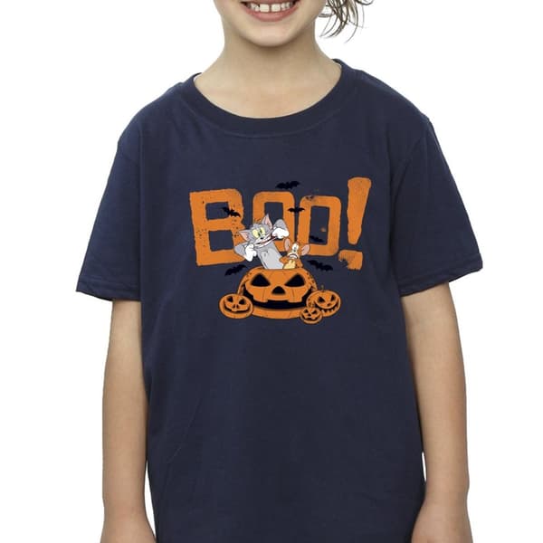 Tom & Jerry T-shirt i bomull för flickor - Halloween Boo!