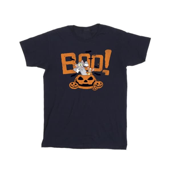 Tom & Jerry T-shirt i bomull för flickor - Halloween Boo!