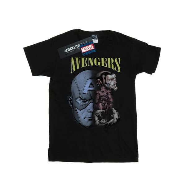 Marvel Avengers Homage T-shirt i bomull för flickor Black 5-6 Years