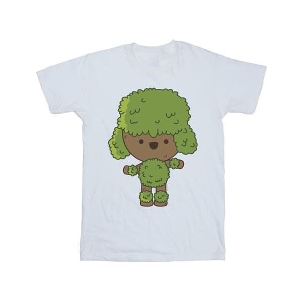Marvel T-shirt i bomull för flickor - I Am Groot Chibi Dance White 9-11 Years