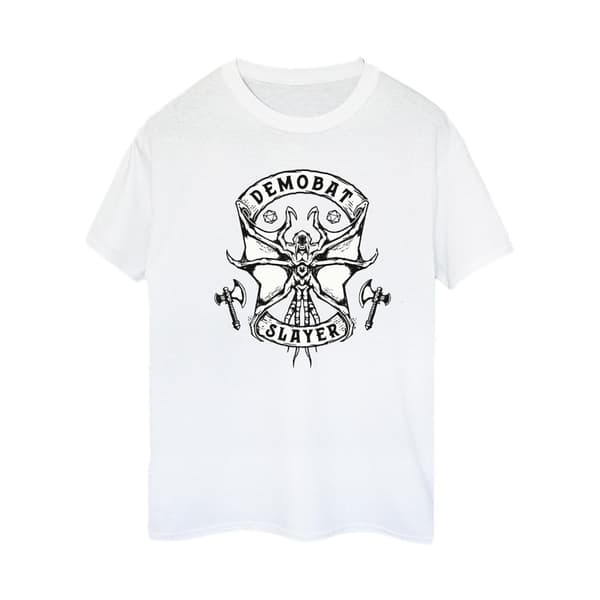 Netflix Dam/kvinnor Stranger Things Demobat Slayer Boyfriend T-shirt i bomull
