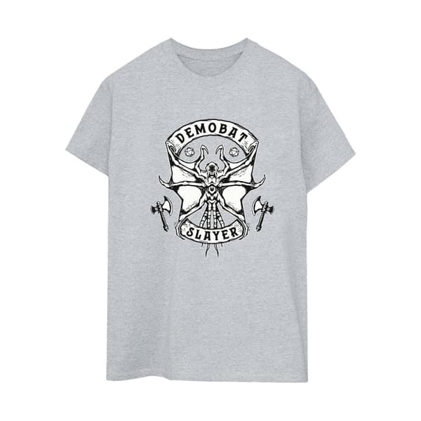 Netflix Dam/kvinnor Stranger Things Demobat Slayer Boyfriend T-shirt i bomull