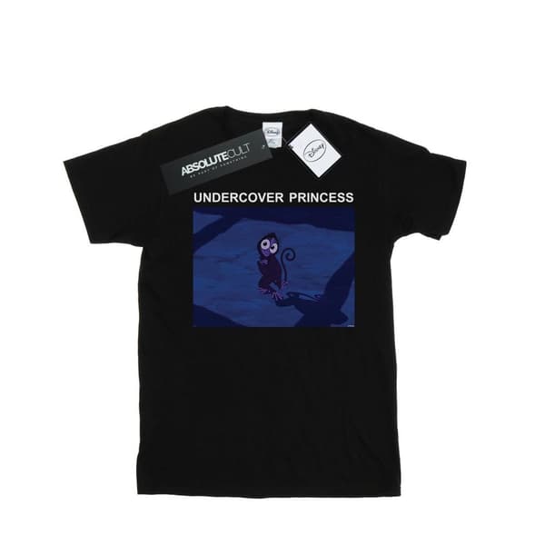 Disney Womens/Ladies Aladdin Undercover Princess Cotton Boyfriend T-Shirt Black XXL