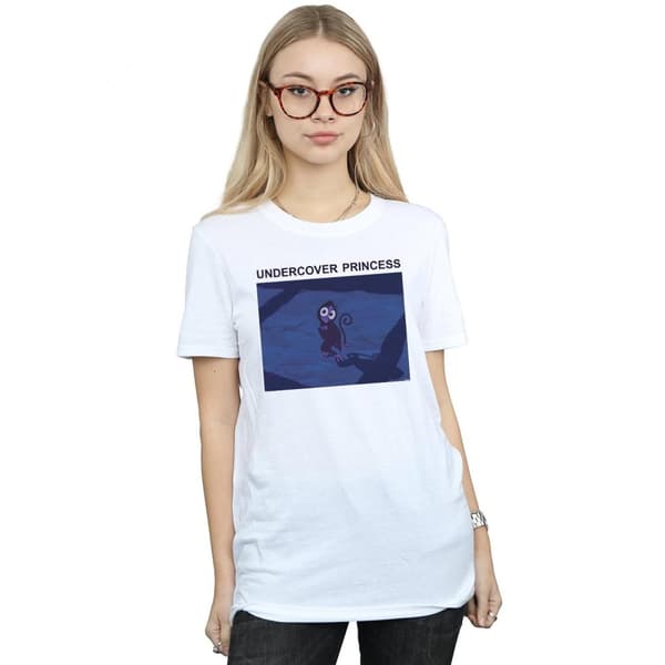 Disney Womens/Ladies Aladdin Undercover Princess Cotton Boyfriend T-Shirt