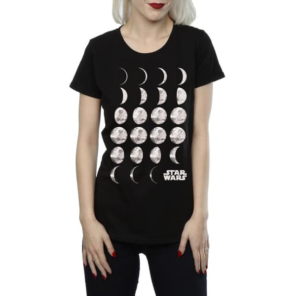 Star Wars Dödsstjärnans månfaser - bomulls-T-shirt för damer/kvinnor