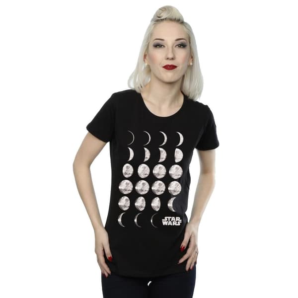 Star Wars Dödsstjärnans månfaser - bomulls-T-shirt för damer/kvinnor