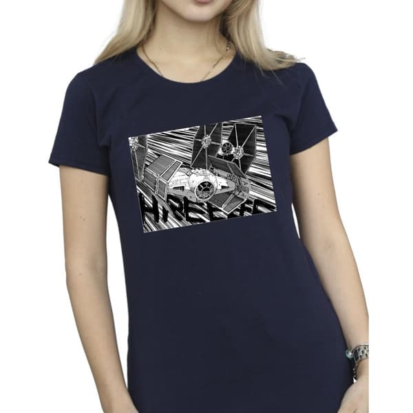 Star Wars Dam/Tjej Anime Plane - T-shirt i bomull