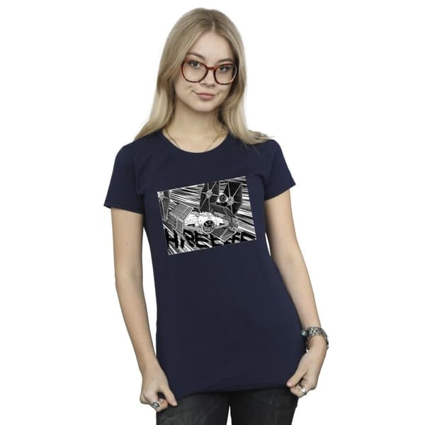 Star Wars Dam/Tjej Anime Plane - T-shirt i bomull