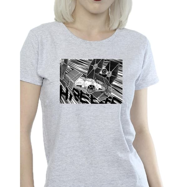 Star Wars Womens/Ladies Anime Plane Cotton T-Shirt