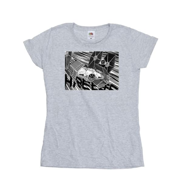 Star Wars Womens/Ladies Anime Plane Cotton T-Shirt