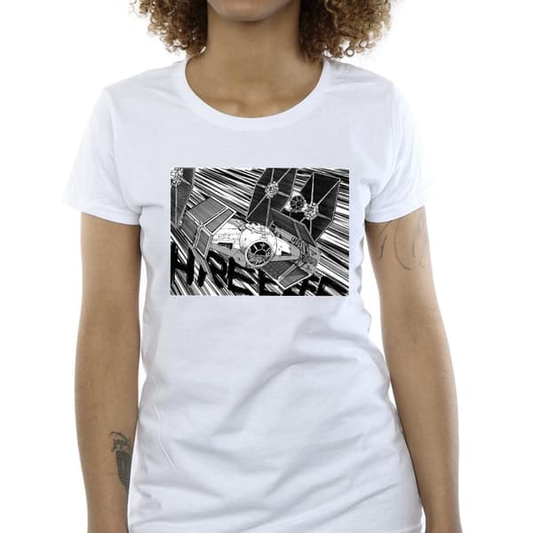 Star Wars Dam/Tjej Anime Plane - T-shirt i bomull