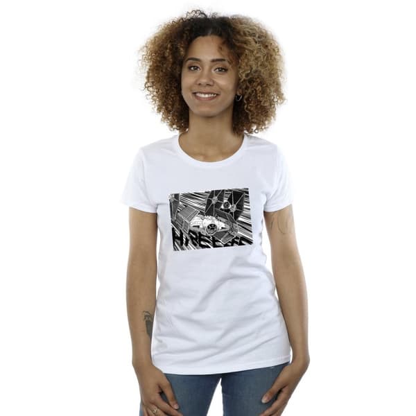 Star Wars Dam/Tjej Anime Plane - T-shirt i bomull