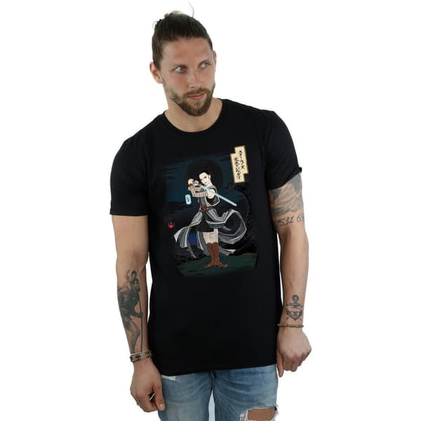 Star Wars Mens The Last Jedi Japanese Rey T-Shirt