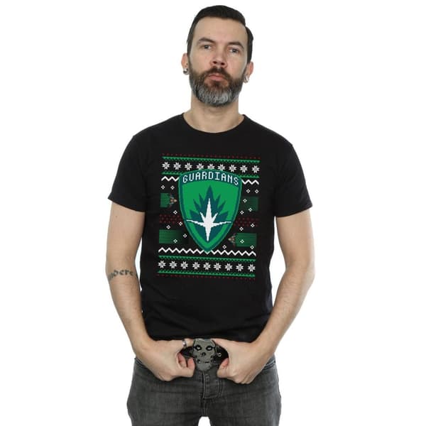 Marvel Mens Guardians Of The Galaxy Fair Isle T-Shirt