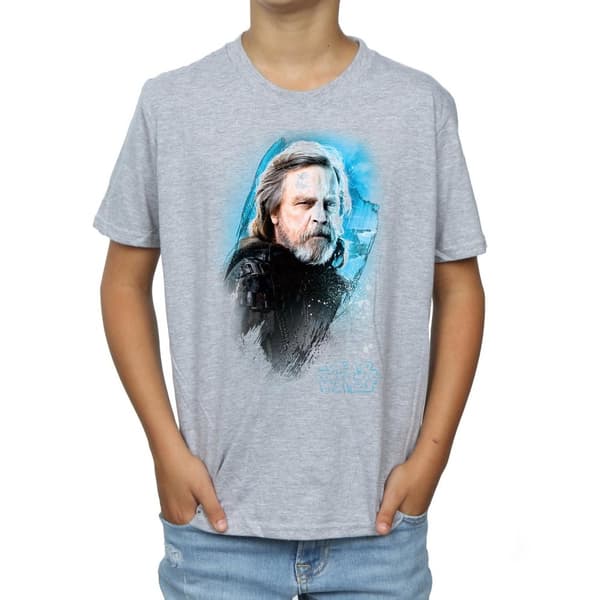 Star Wars Pojkar - Luke Skywalker från Sista Jedi - T-shirt med borst