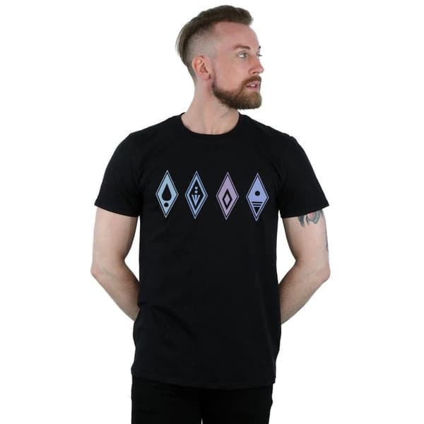 Disney Mens Frozen 2 Elements Symbols T-Shirt