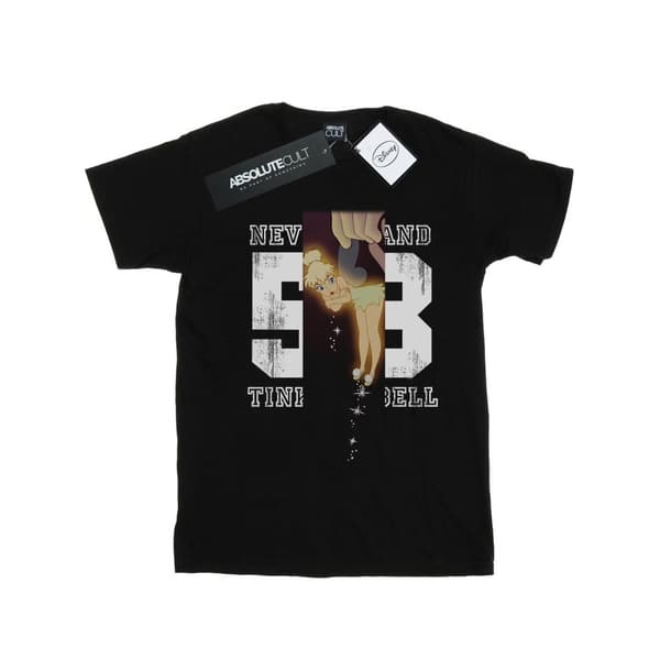 Disney Dam/Tjej Tinker Bell Neverland 53 Boyfriend T-shirt i bomull Black L
