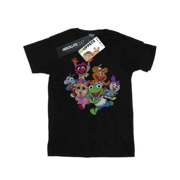 Disney Womens/Ladies The Muppets Muppet Babies Colour Group Cotton Boyfriend T-Shirt Black M