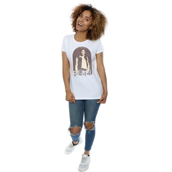 Star Wars Han Solo Rebel - bomulls-T-shirt för damer och kvinnor