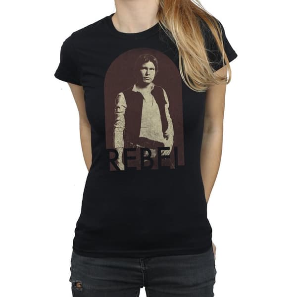 Star Wars Han Solo Rebel - bomulls-T-shirt för damer och kvinnor