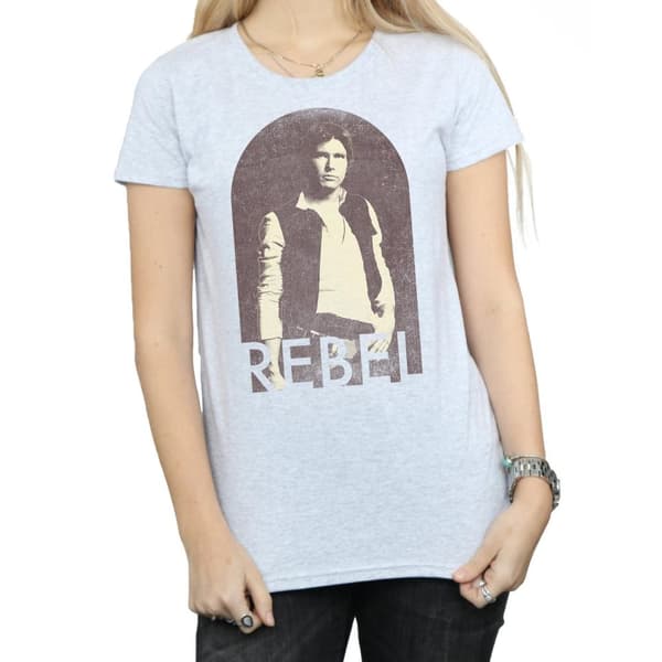 Star Wars Han Solo Rebel - bomulls-T-shirt för damer och kvinnor