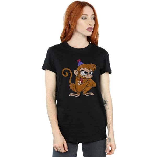 Disney Womens/Ladies Aladdin Classic Angry Abu Cotton Boyfriend T-Shirt