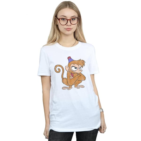 Disney Womens/Ladies Aladdin Classic Angry Abu Cotton Boyfriend T-Shirt