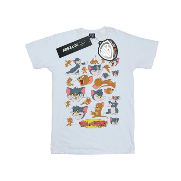 Tom And Jerry Girls Many Faces Cotton T-Shirt