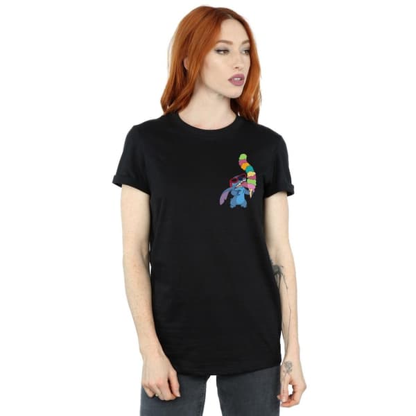 Disney Womens/Ladies Lilo And Stitch Ice Cream Cotton Boyfriend T-Shirt