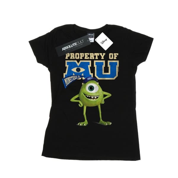 Disney Dam/Lady Monsters University - T-shirt i bomull med MU Mike som ägare Black M