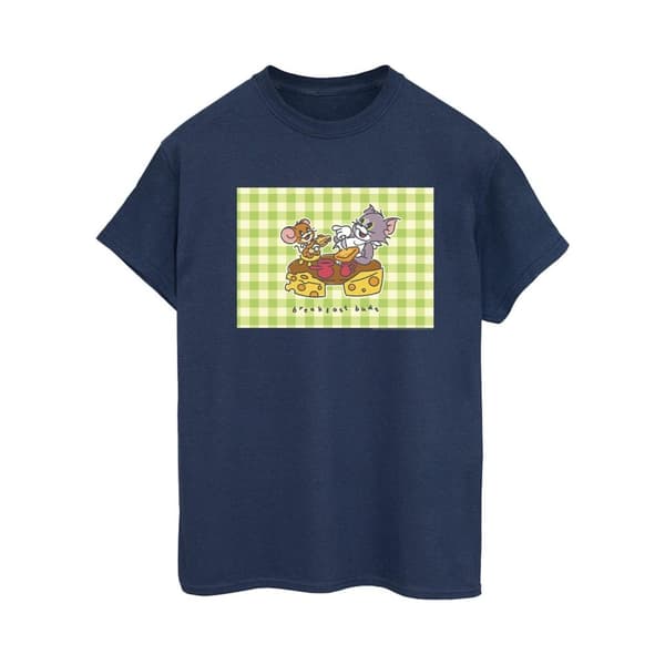 Tom And Jerry Womens/Ladies Breakfast Buds Cotton Boyfriend T-Shirt