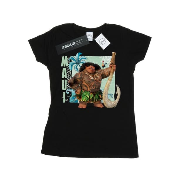 Disney Dam/Tjej - Moana Maui T-shirt i bomull Black S