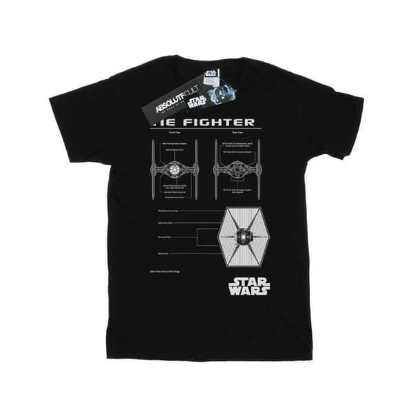 Star Wars Mens TIE Fighter Blueprint T-Shirt
