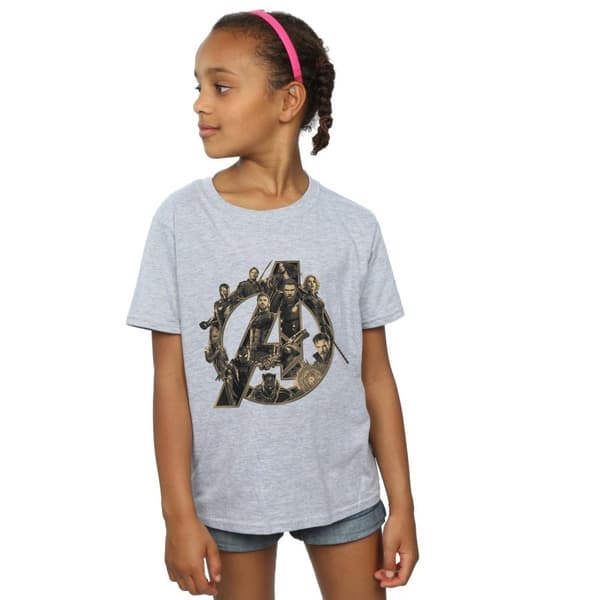 Marvel Girls Avengers Infinity War Marvel Logo Cotton T-Shirt