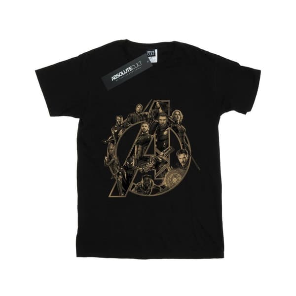 Marvel Girls Avengers Infinity War Marvel Logo Cotton T-Shirt