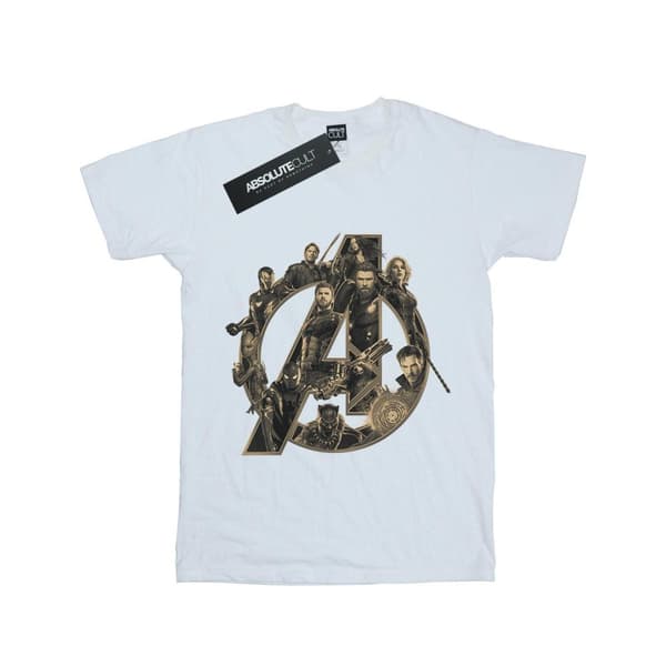 Marvel Girls Avengers Infinity War Marvel Logo Cotton T-Shirt