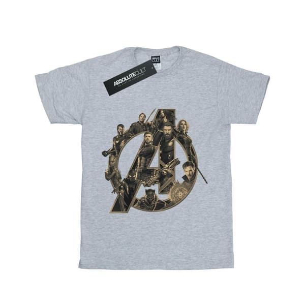 Marvel Girls Avengers Infinity War Marvel Logo Cotton T-Shirt