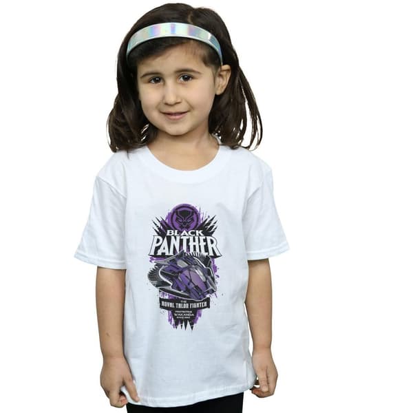 Marvel Girls Black Panther Talon Fighter Badge Cotton T-Shirt
