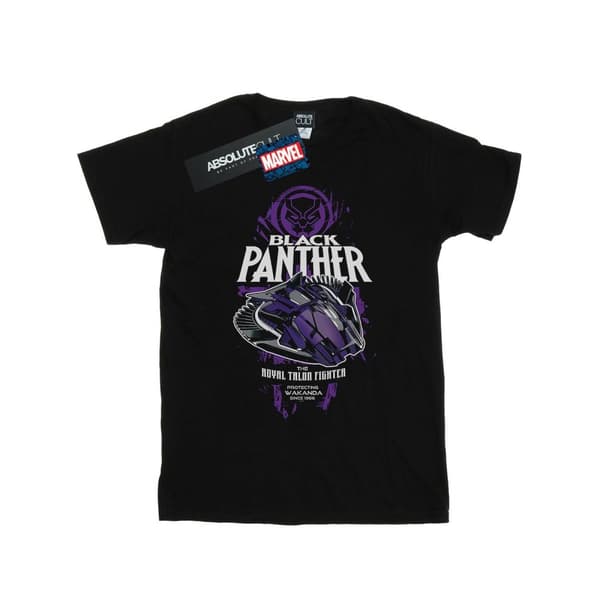 Marvel Girls Black Panther Talon Fighter Badge Cotton T-Shirt