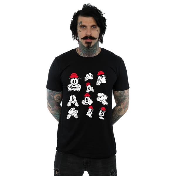 Disney Mens Minnie Mickey - T-shirt med fotoposer